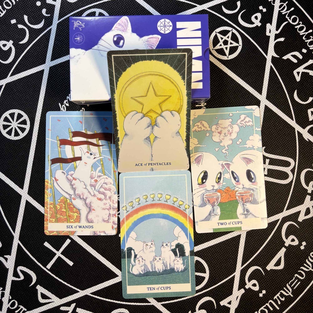 Whimsical Watercolor Feline Ka - огляд і ціна Tarot Deck With Guidebook