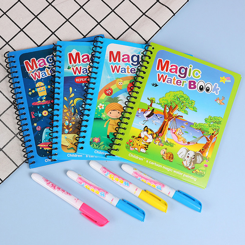 Magic Water Book with Pen Part - огляд і ціна Reusable Water Magic Coloring Book