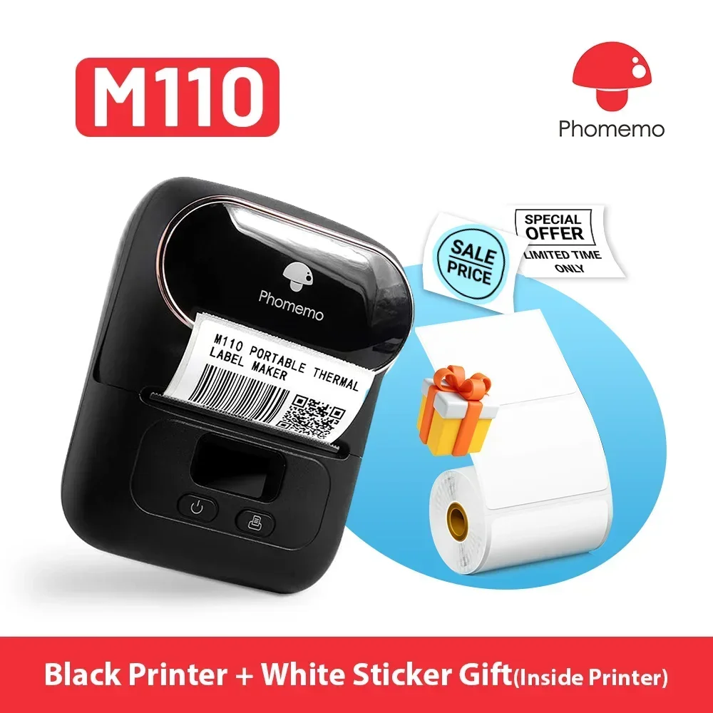 Phomemo M110 Mini Portable Pri - огляд і ціна Mini Pocket Thermal Printer Paper Roll