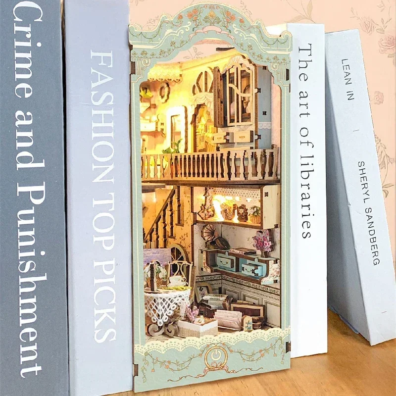 DIY Wooden Pastoral Diary Book - огляд і ціна Diy Wooden Book Nook Kit Shelf Insert