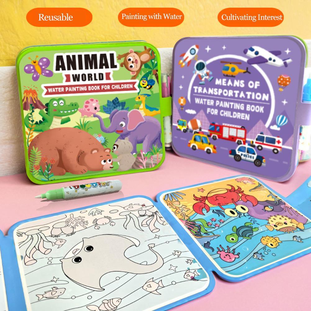 Foldable Water Painting Book F - огляд і ціна Reusable Water Magic Coloring Book