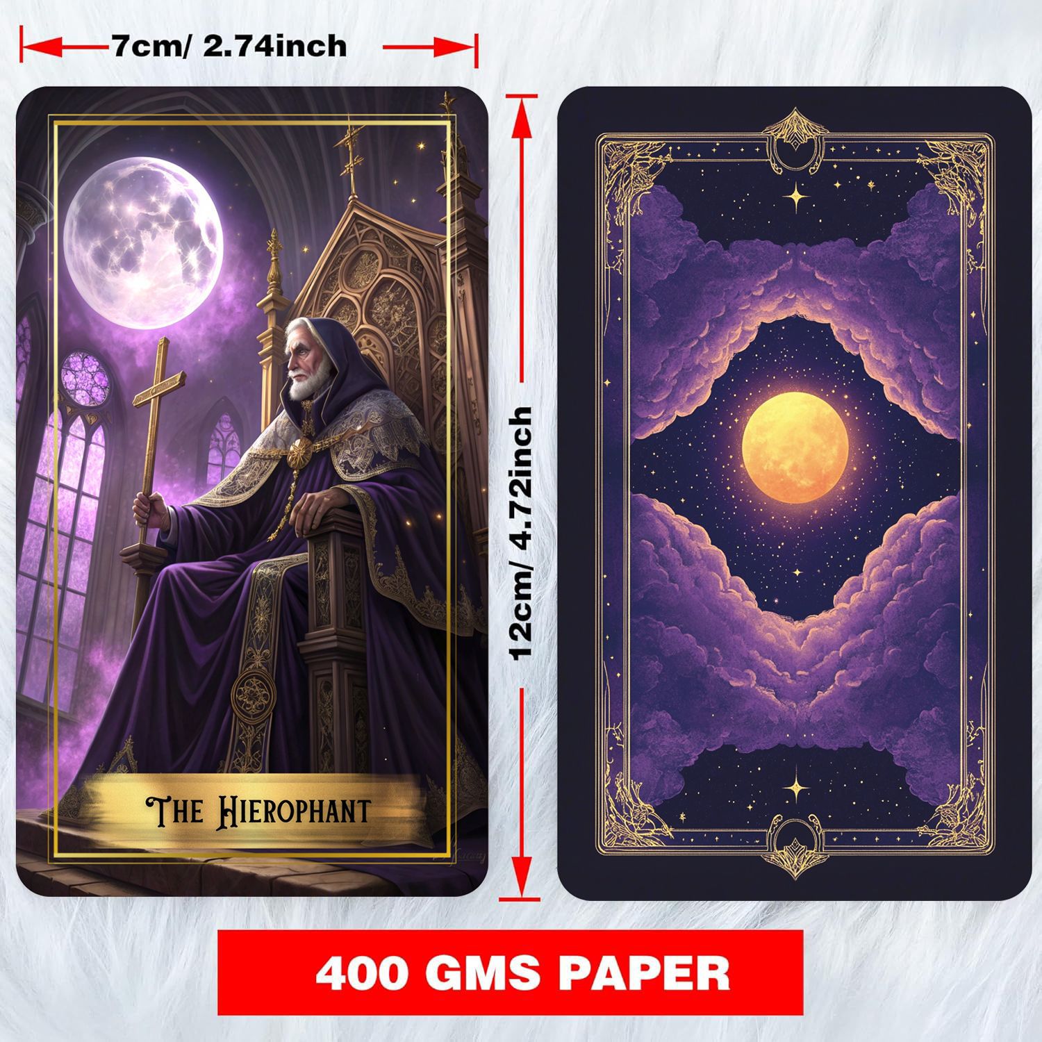 Purple Moon Tarot Cards Deck w - огляд і ціна Tarot Deck With Guidebook