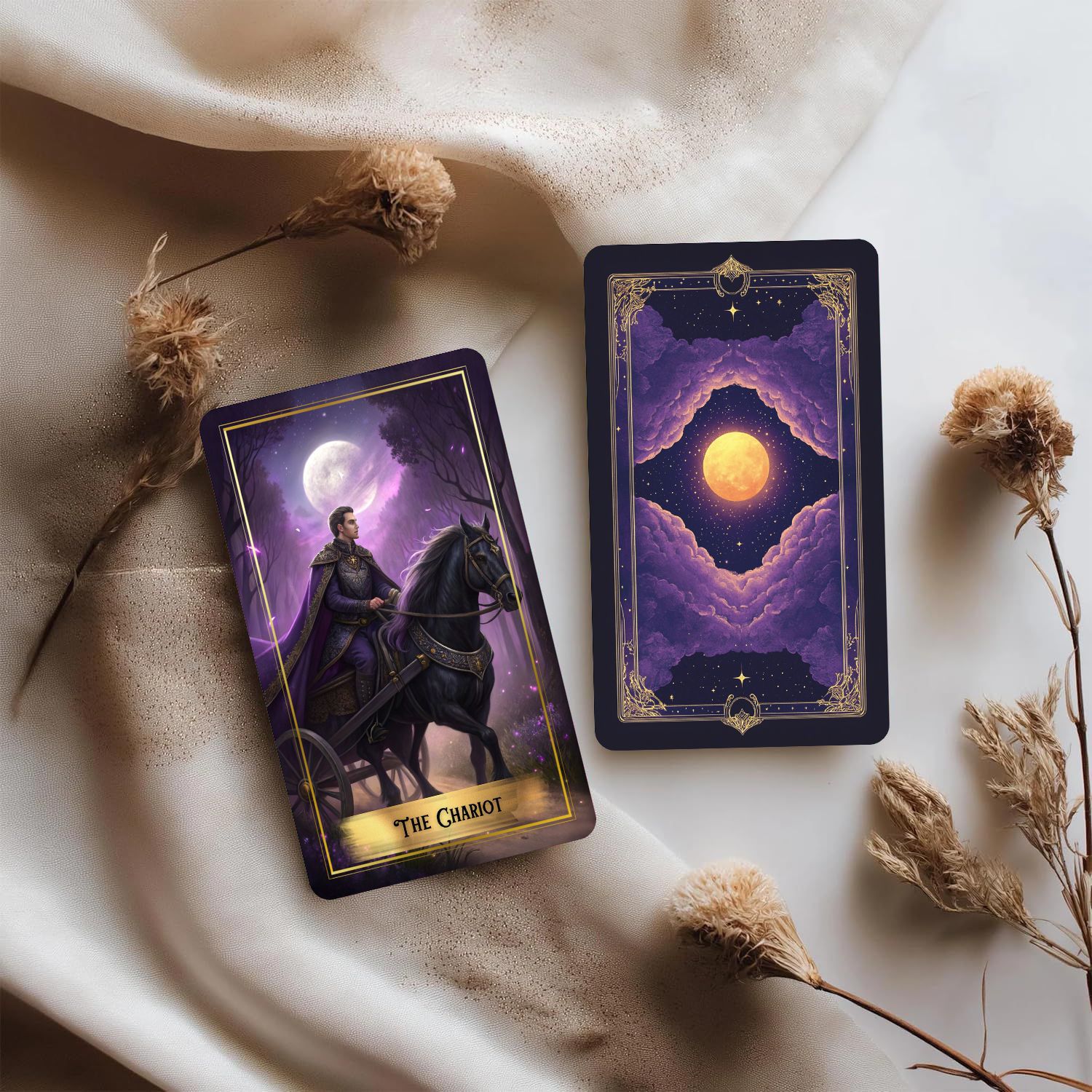 Purple Moon Tarot Cards Deck w - огляд і ціна Tarot Deck With Guidebook