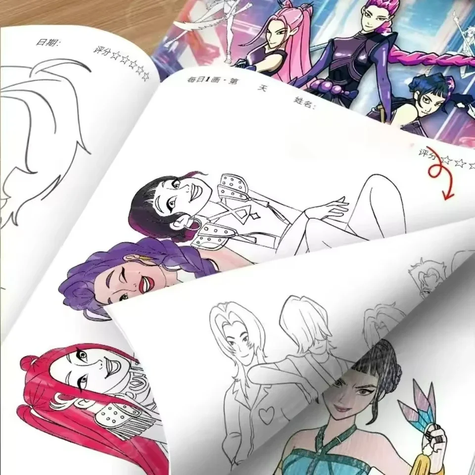 Anime Gilrs Lumi Mila Zoi Hunt - огляд і ціна Adult Coloring Book Stress Relief