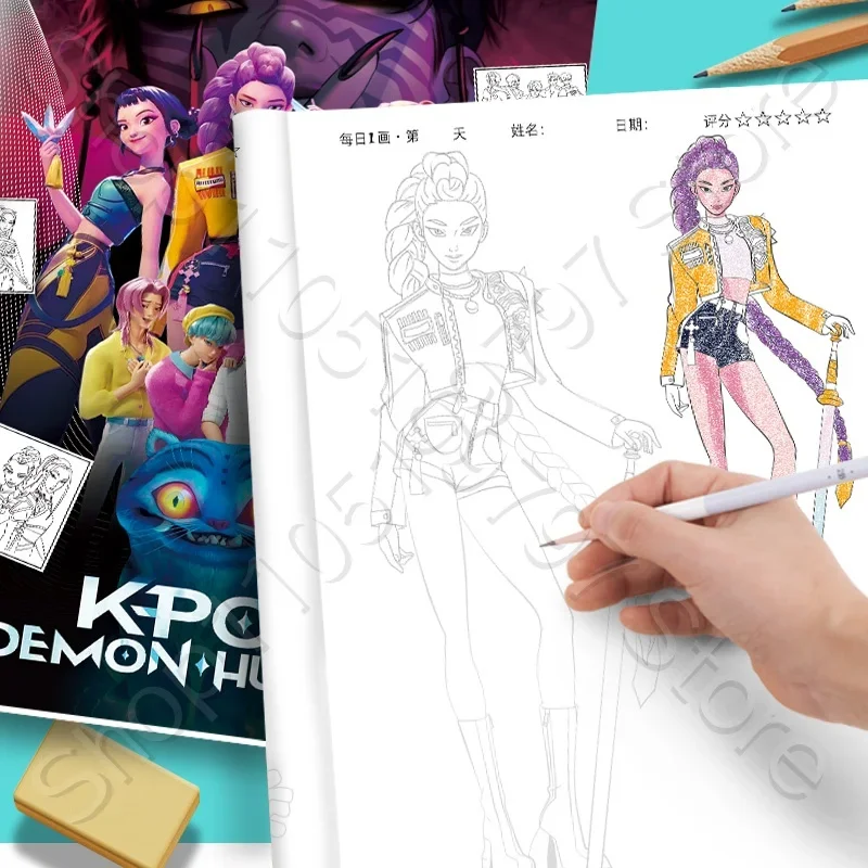 Anime Gilrs Lumi Mila Zoi Hunt - огляд і ціна Adult Coloring Book Stress Relief
